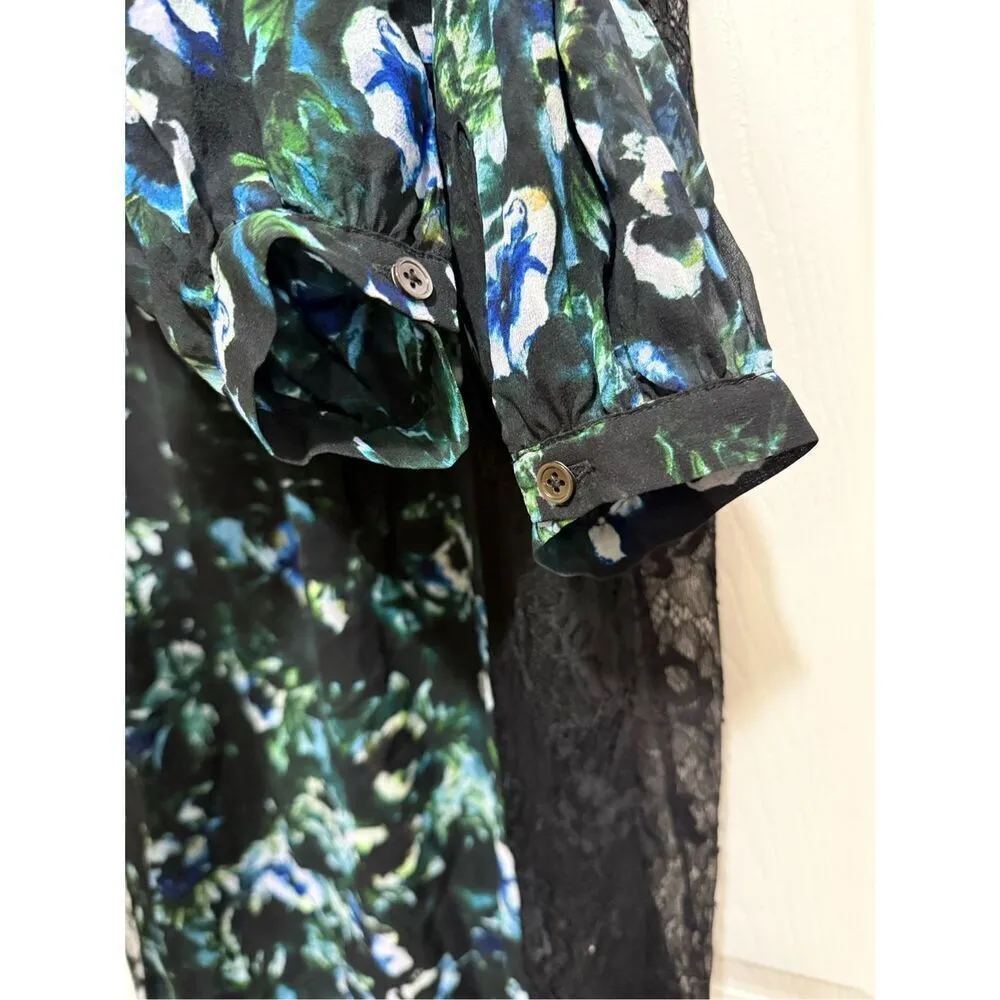 Haute Hippie tangled up in blue silk dress size XS - Image 5