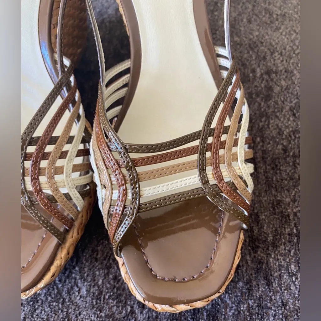 Franco Sarto Women Wedge Heel Sandal Leather Upper  Ghita 7.5M Slingback - Image 7