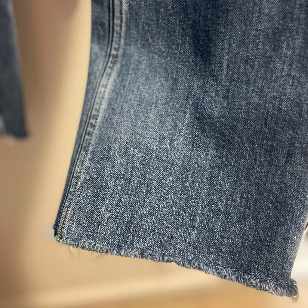 Everlane The Way High Women’s Jeans Distressed Raw Hem Straight Leg Organic 🌿 - Image 11