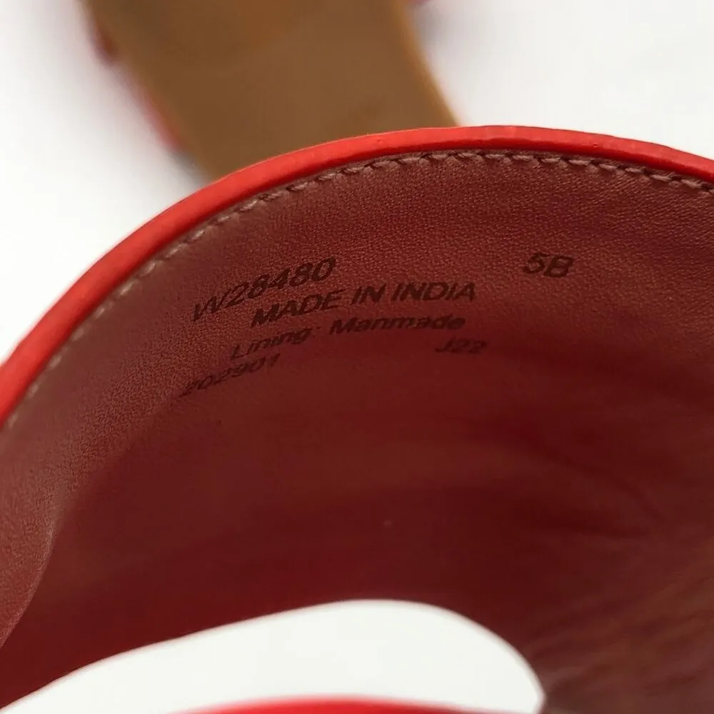 Cole Haan Womens Charlotte Grand 360 Red Leather Slide Sandals Size 5 - Image 7