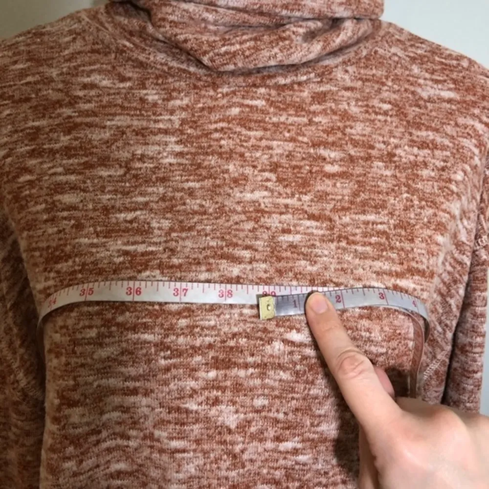 NWOT Burnt Orange Marled Turtleneck Sweater New - Image 7
