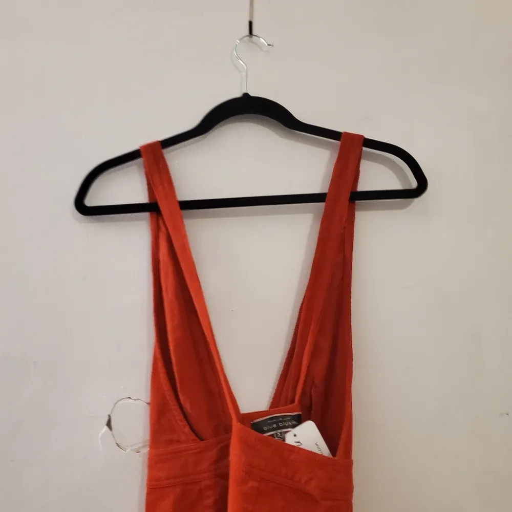 🔥SALE🔥NWT! Blue Blush Red Cherry Bomb Corduroy Dress S - Image 8