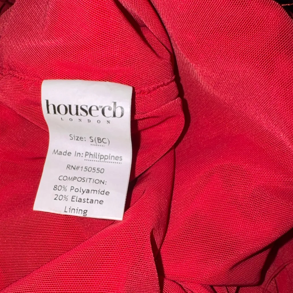 NEW House Of CB Everly Corset Long Sleeve Hauted Red Gown Sz S D-E - Image 9