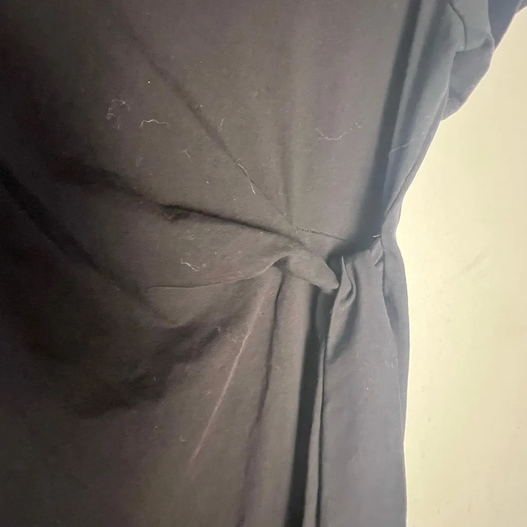 Rachel Zoe Black Wrap Maxi Dress with Tie Front Casual Modern Capsule - Image 3