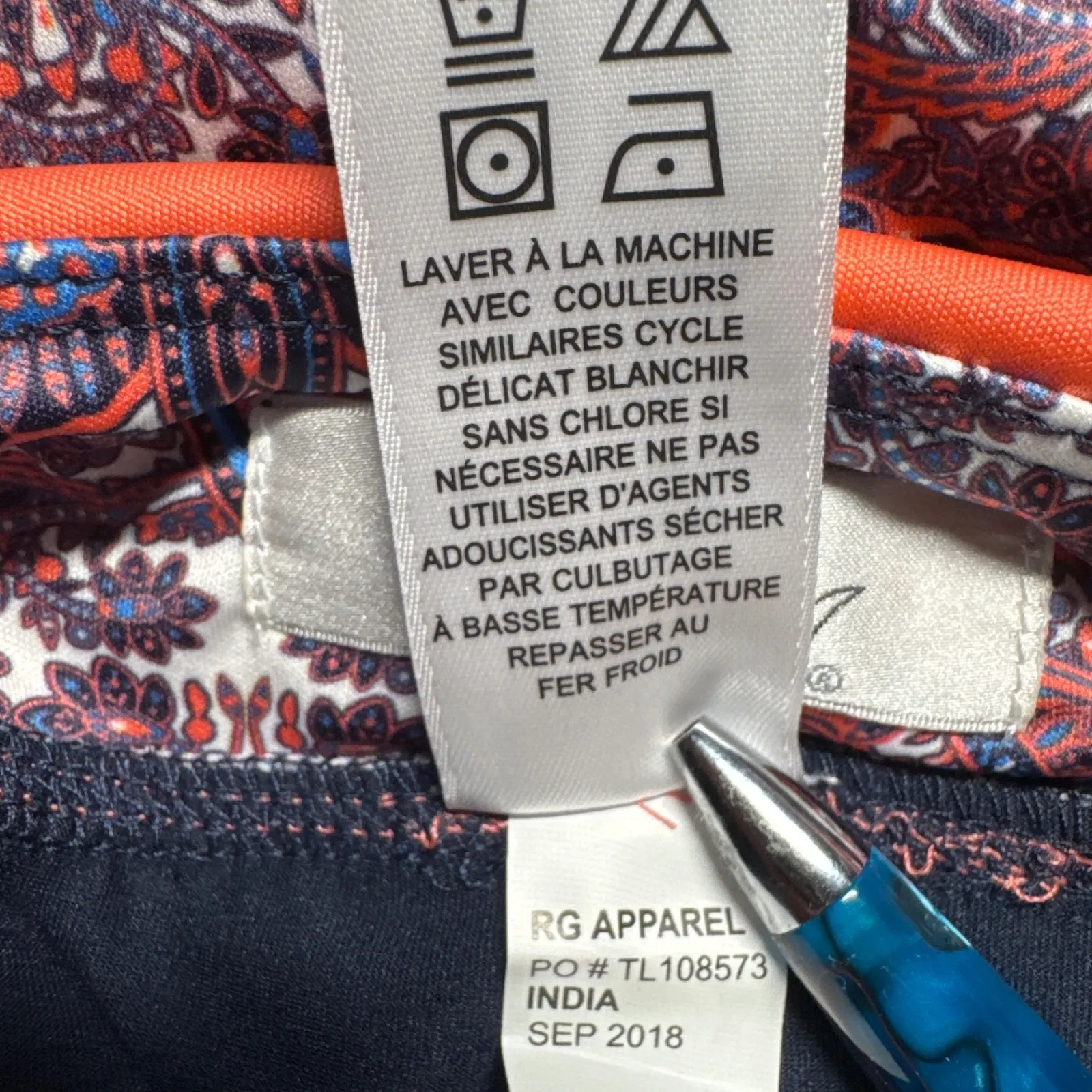 RG Apparel Skort Coral Print Stretch Athletic Golf Casual‎ XL - Image 4