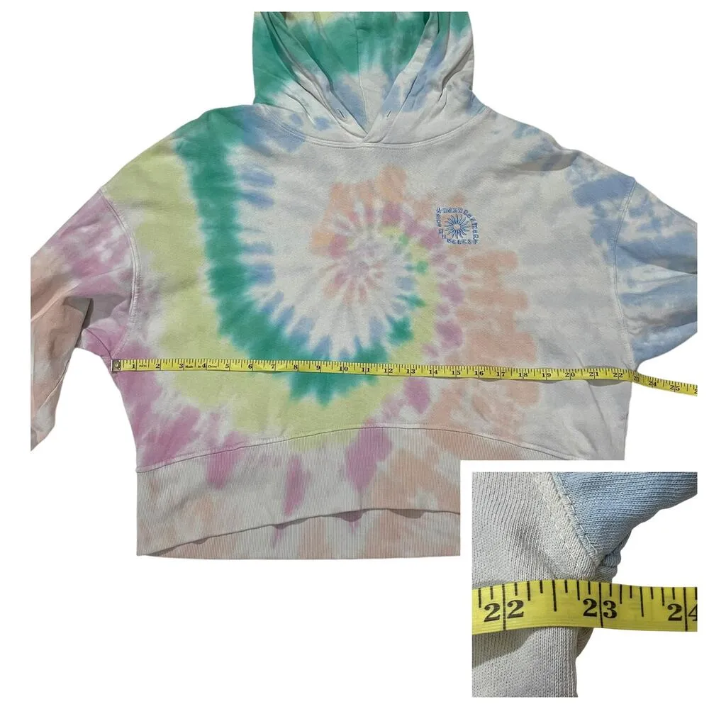 Daydreamer LA Eye Shrunken Hoodie - Prismatic Tie Dye - Small - Image 8