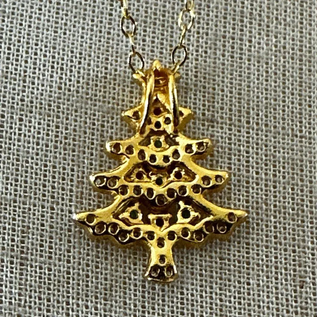 Giani Bernini 18K Gold Over Sterling Silver Christmas Tree Necklace - Image 4
