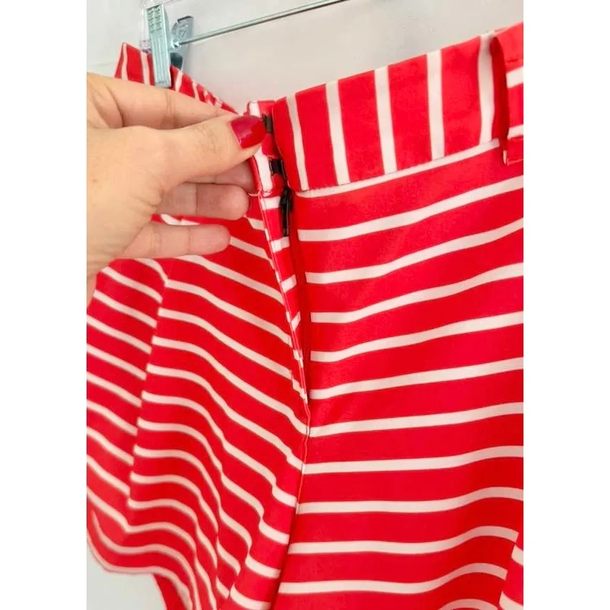 Nike Women's Dri-Fit Shorty Printed Golf Shorts in Crimson/White Stripes sz. 14 - Image 4