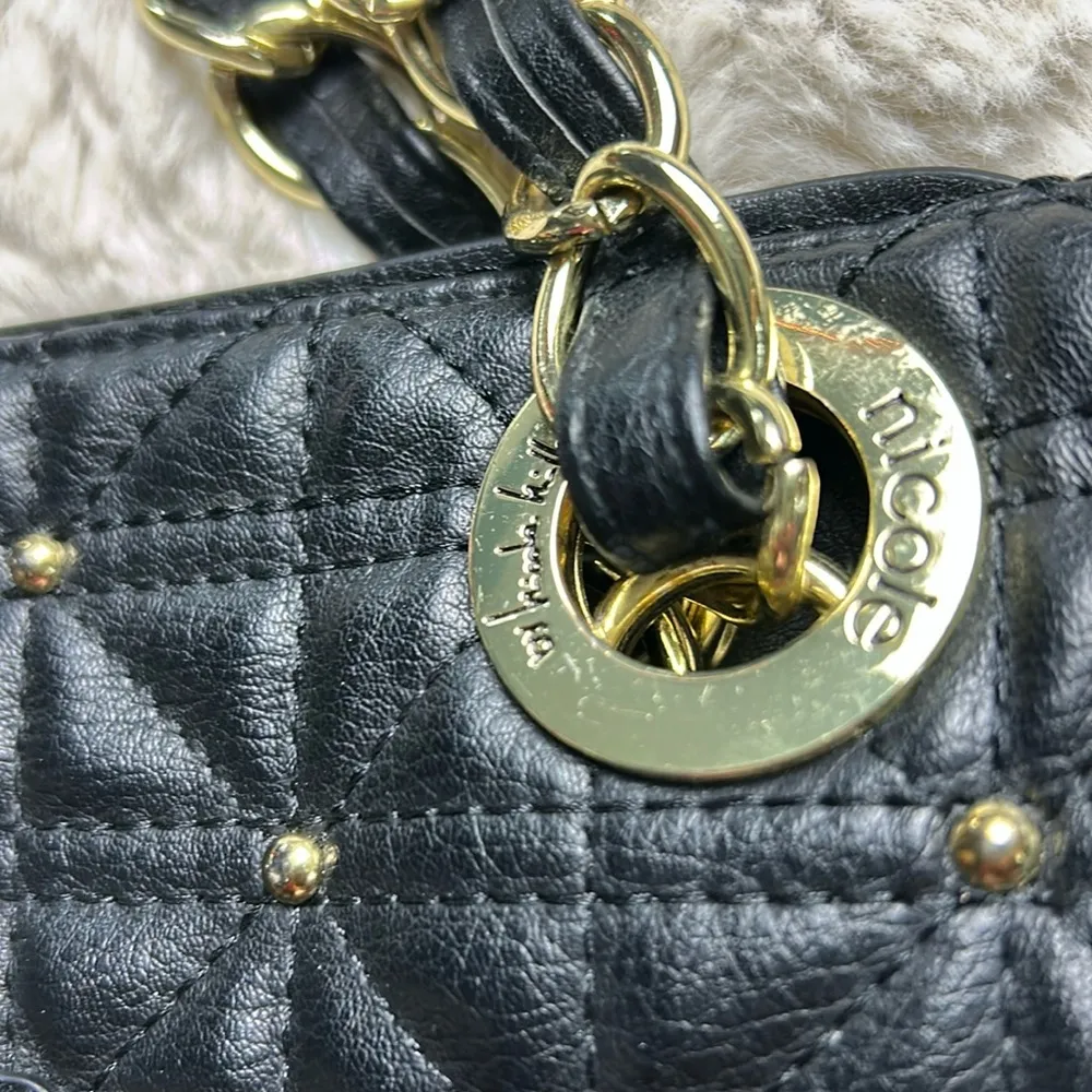 Nicole Miller Black Shoulder Bag - Image 6