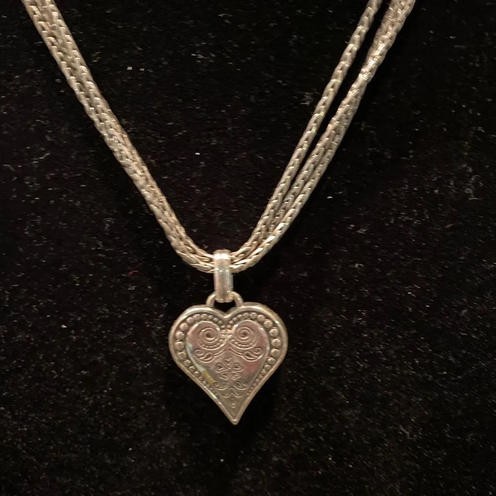 Brighton  Pendant Silver/Pewter Necklace - Image 4