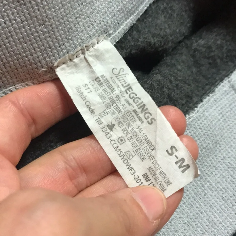 Fleece lined faux jeggings Black - Image 3