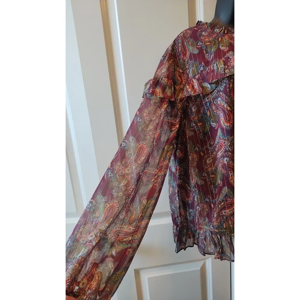 NTW Est.1946 Paisley Print Blouse Long sleeves tops Size 18/20W - Image 3