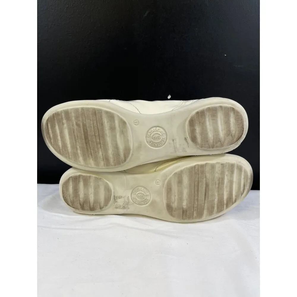Pataugas Womens White Casual Sneakers Size 41 or 9 SKU 6523 - Image 3