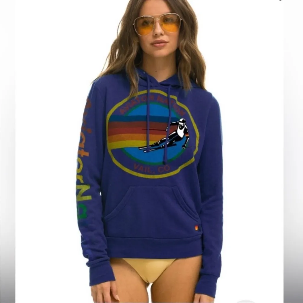Aviator Nation Purple Vail Relaxed Hoodie - Image 5