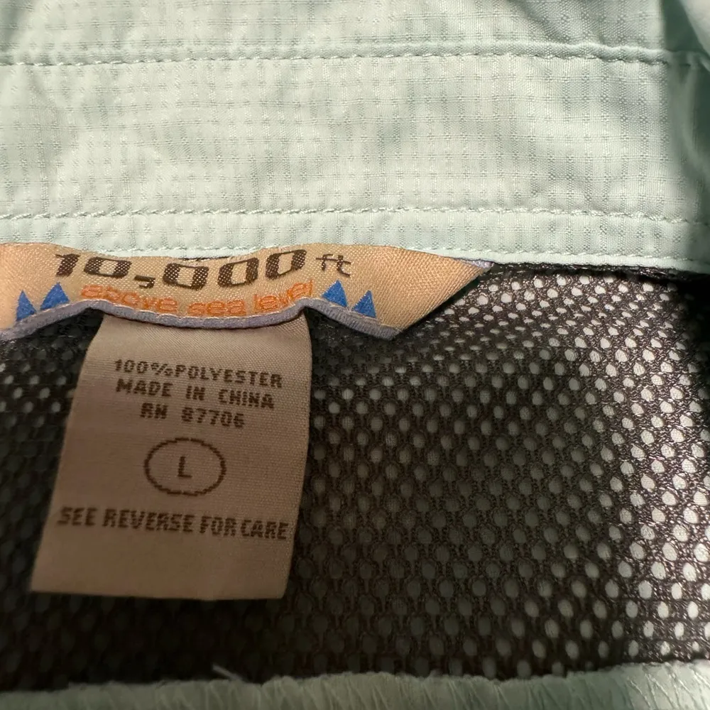 10,000 ft above sea level fishing roll sleeve shirt Blue Size L - Image 3