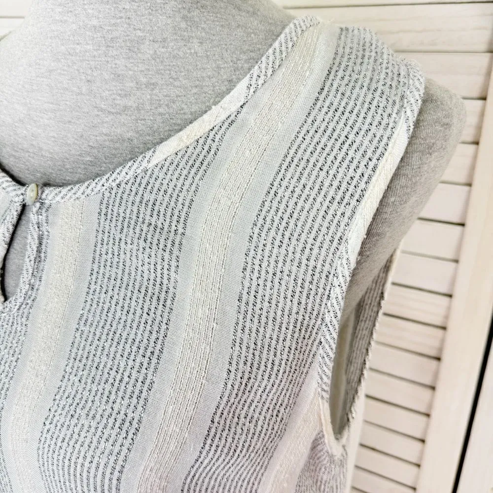 Natural Impressions Striped Muslin Swim Cover Maxi Dress White Medium White - Image 6