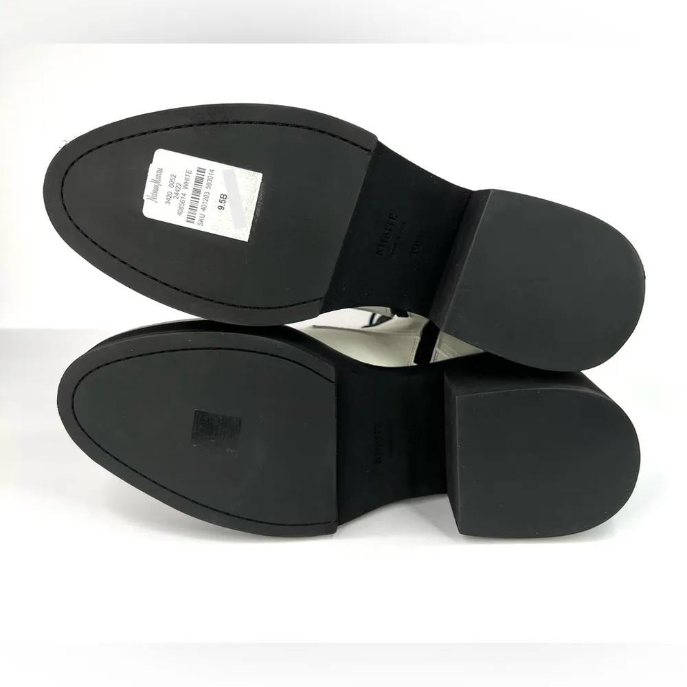 KHAITE Cody White Leather Lace-up Combat Platform Ankle Boots Size EU 39.5 - Image 8