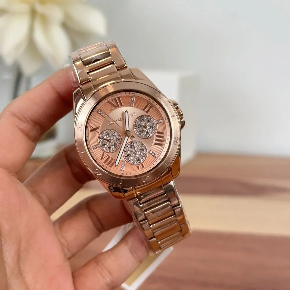 NWT Michael Kors Alex Rose Gold-Tone Stainless Steel Watch‎ - Image 6