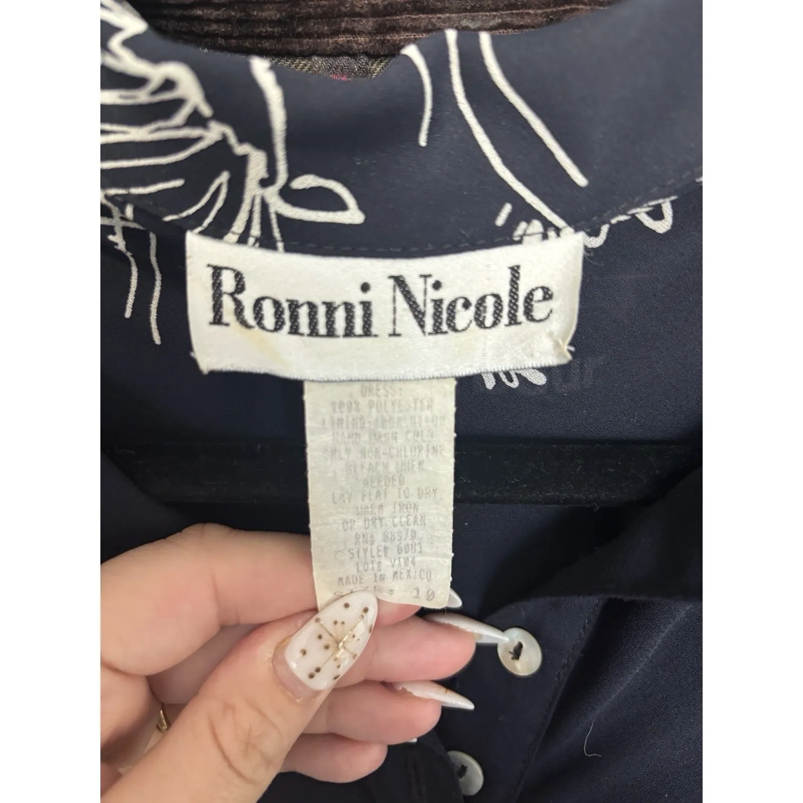 Vintage Ronni Nicole 90s Short Sleeve Floral Collared Maxi Shirt Dress Y2K Sz 10 - Image 8