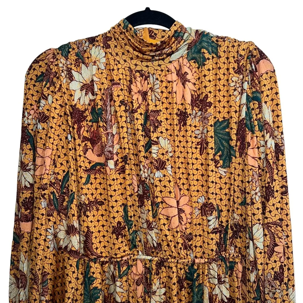 NEW NWT  Wilhemina Geometric Floral Dress In Amber - Image 7