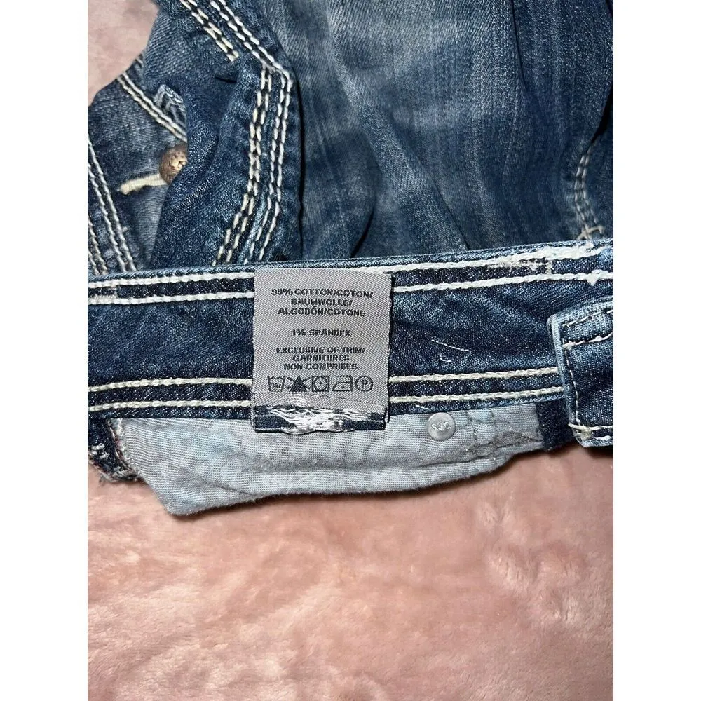 Silver Jeans Short Wome's Size 26 Suki Flap Short mid Rise Denim Actual Waist 28 - Image 7