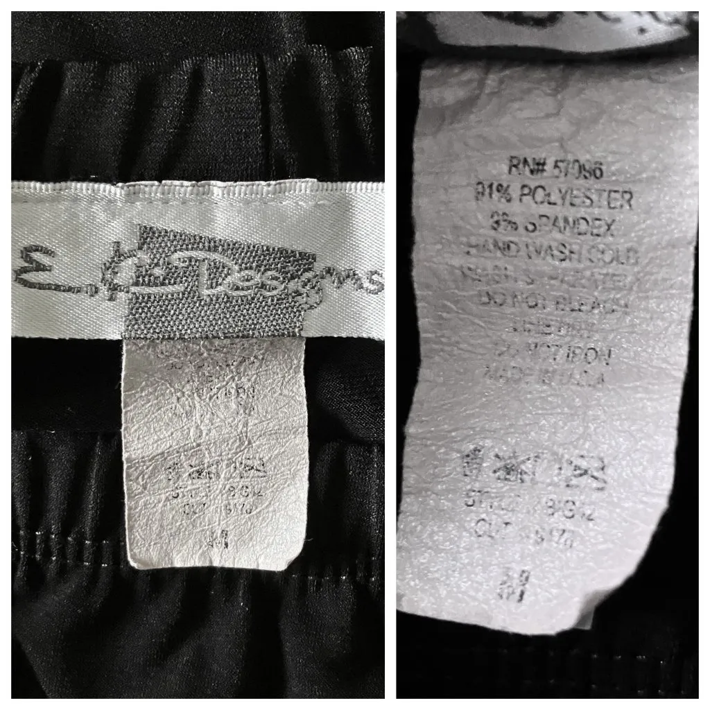 Vintage 90s Y2K Black Whimsigoth Midi Skirt Ruffle Hem. Medium. Romantic Classic - Image 11