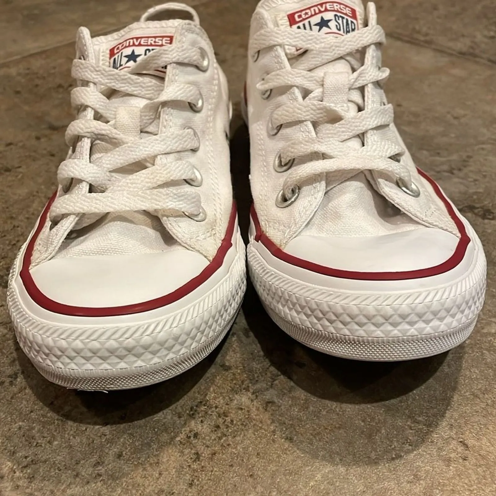Converse White Chuck Taylor White Ox Low Top Sneakers Unisex M4 W6 EU 36.5 M7652 - Image 9