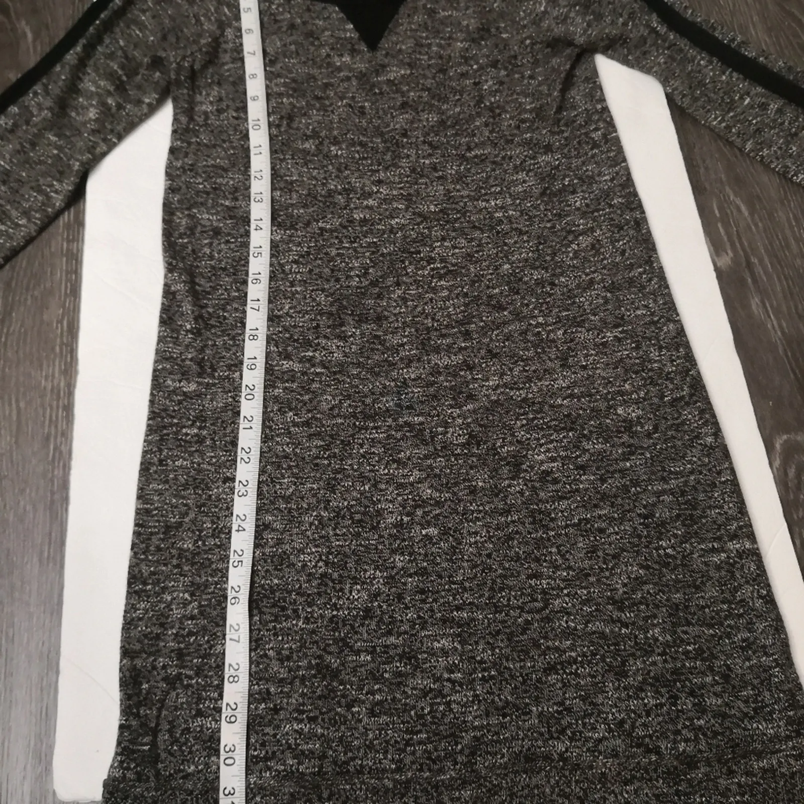 Max Studio Grey Color Block Crewneck Sweater Dress S  Cozycore Minimalist Winter - Image 10