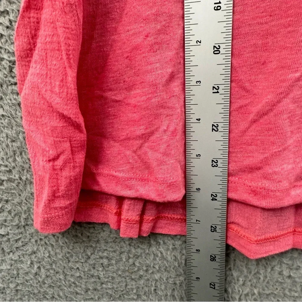 NWT Old Navy V Neck Short Sleeve Linen Blend T Shirt Guava Pink Women's Small‎ - Image 9