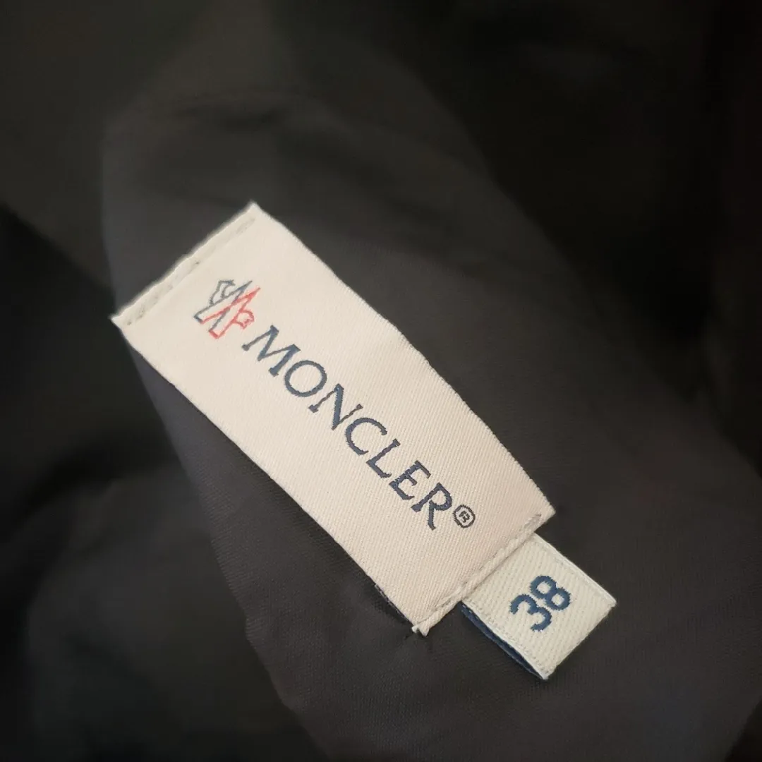 Moncler Womens Navy Blue Dress Pants Size 38 Chic Feminine Preppy Designer - Image 2