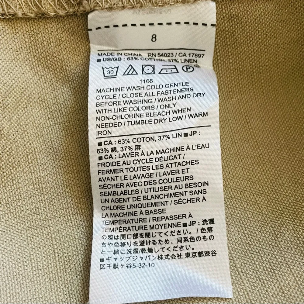 NWT Banana Republic Steppe Linen Blend Mini Skirt in Maverick Tan Khaki Size 8 - Image 7