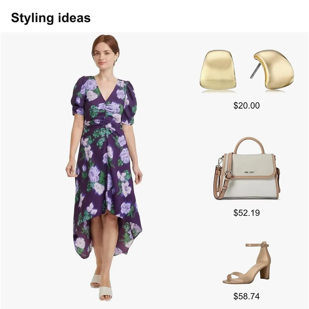 Women's Crepe Short Sleeve Midi Dress nwt small - Image 2