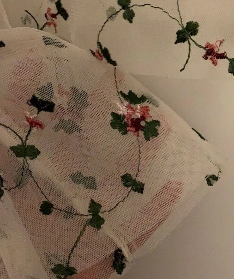 Ro & De sheer mesh floral patterned top - Image 3