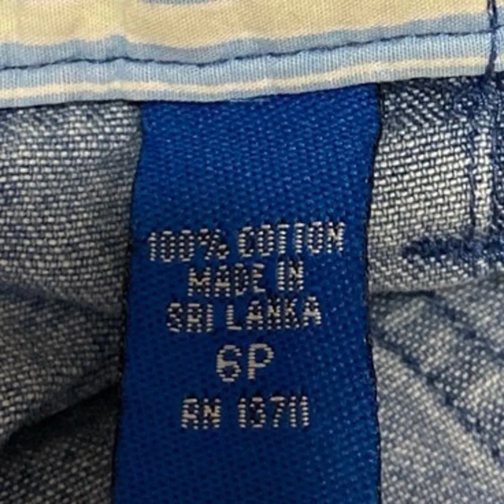 Karen Scott Women's Blue High Waisted Casual Denim Jeans Bermuda Shorts Size 6P - Image 5