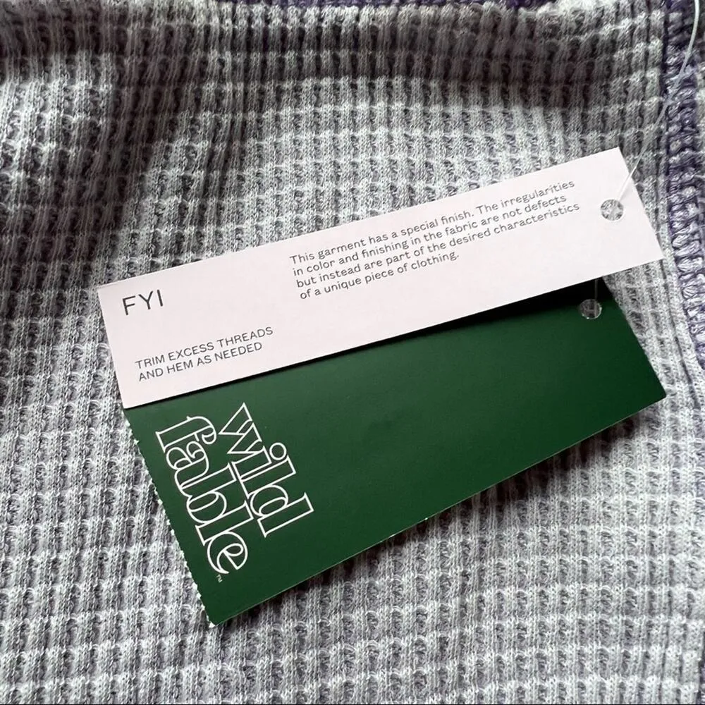 NWT Wild Fable Waffle Knit Thermal Boho Flare Leg Pants Legging Purple XXL - Image 10