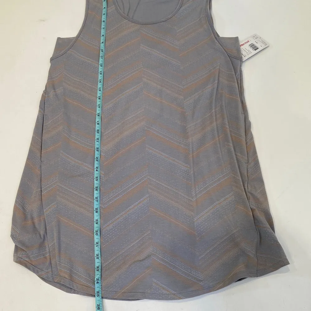 Marmot Steel Onyx Chevron Dot Sleeveless Estel Dress NWT Sz XL Polyester Stretch - Image 15