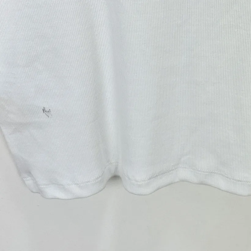 Madewell Supima Rib Tee Shirt Crewneck Basics Stretch Minimalist White L NWT - Image 8