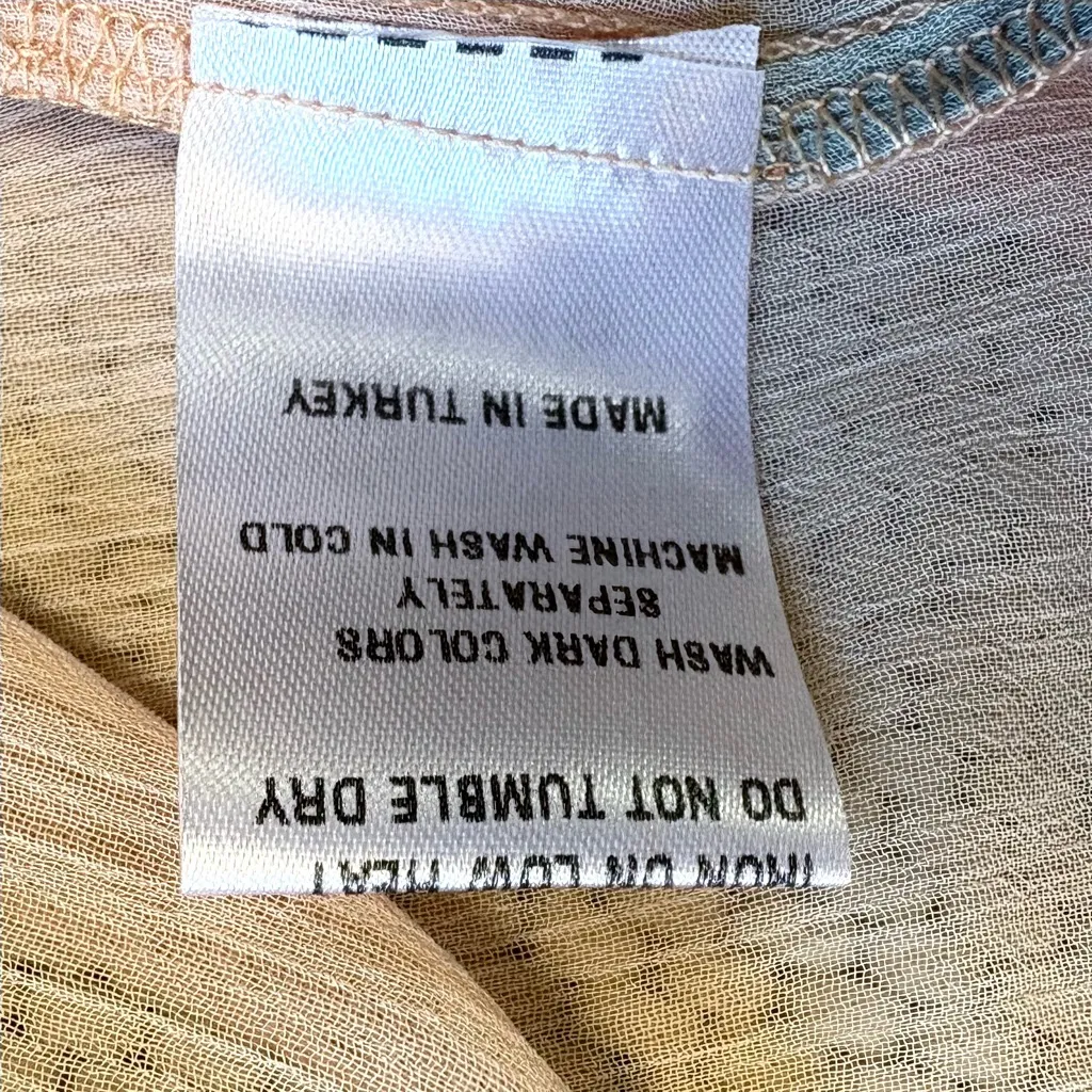 Suki So Goddess Sheer Tie Dye Gold Metallic Accent Kimono in Ocean One Size Blue - Image 16