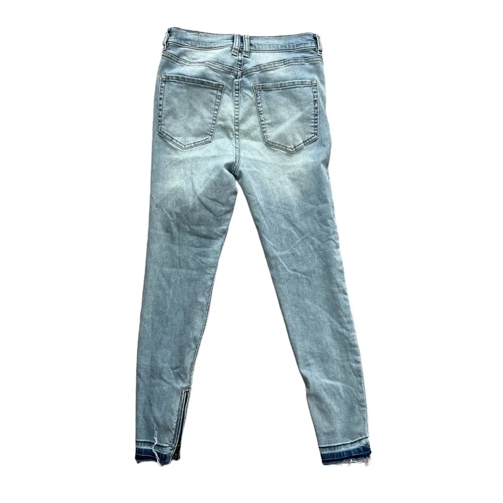 Free People We the Free Released Hem Zip Ankle Skinny Jeans | Blue | 27 - Image 3