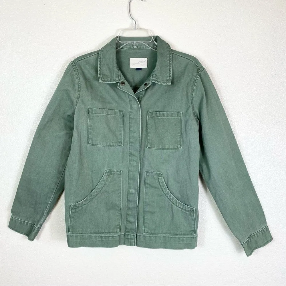 Universal Thread Green Denim Utility Jean Jacket - Image 3