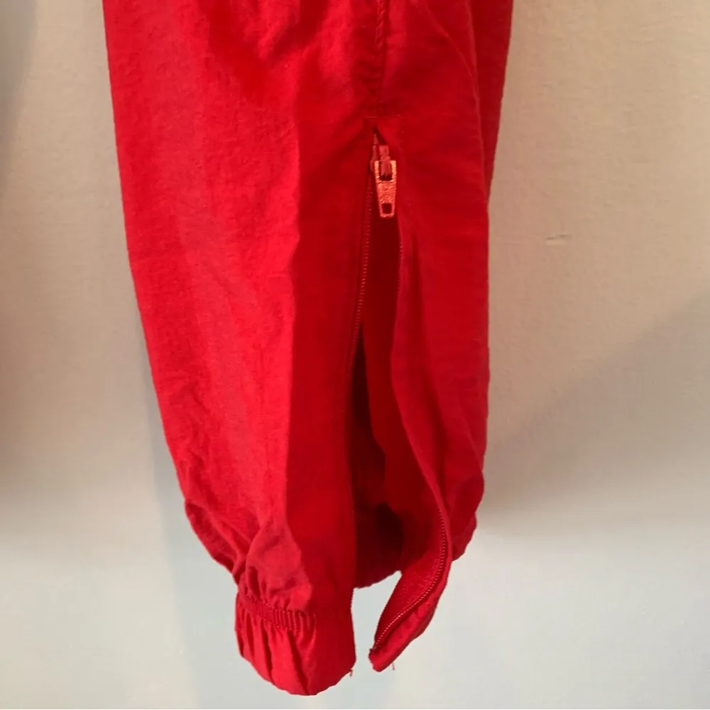 Red Vintage Catalina Petite Windbreaker Athletic Nylon Pants XL XLP - Image 7