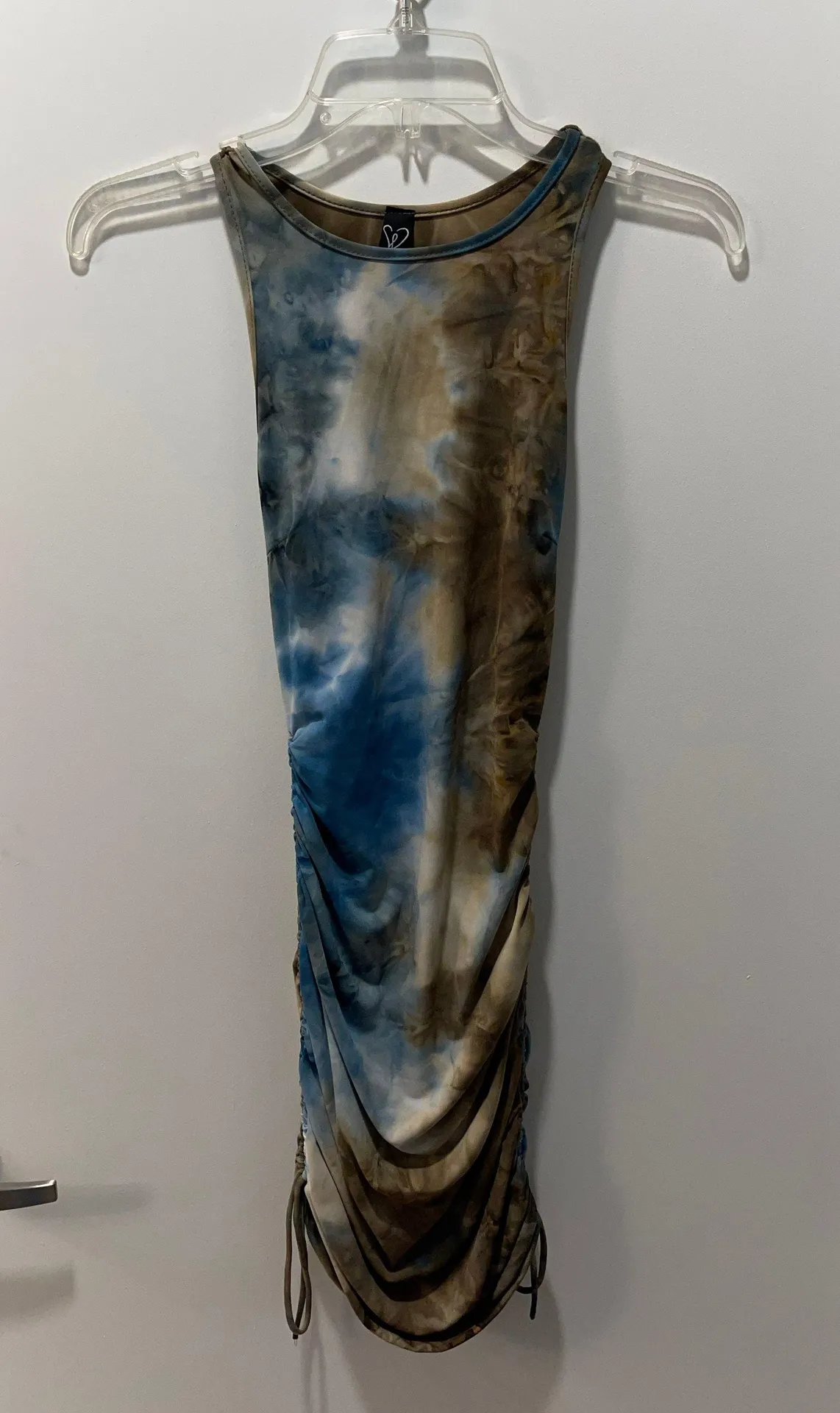 Brown Rutched Mini Dress - Mini Or Midi - Image 2