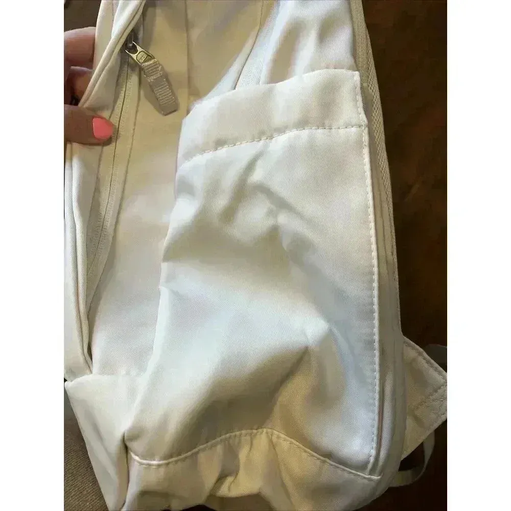 All In Motion Travel 15-inch Laptop Backpack for Work School, Off White - Image 6