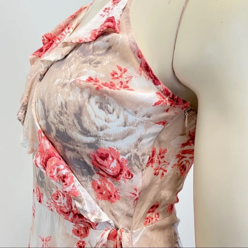 LOVE FIRE FLORAL Pink Dress Sz Large - Image 5