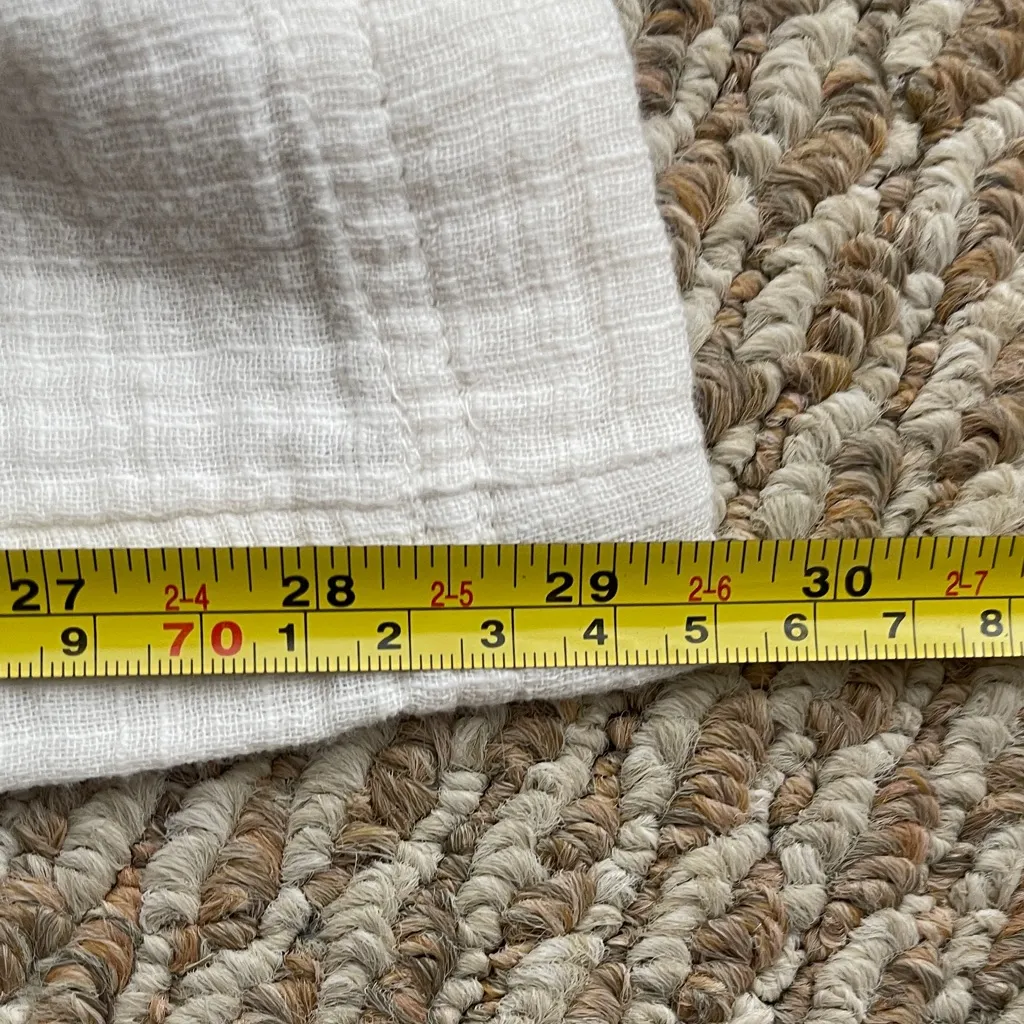 Aerie Cream Textured wide leg cotton Pants - Image 6