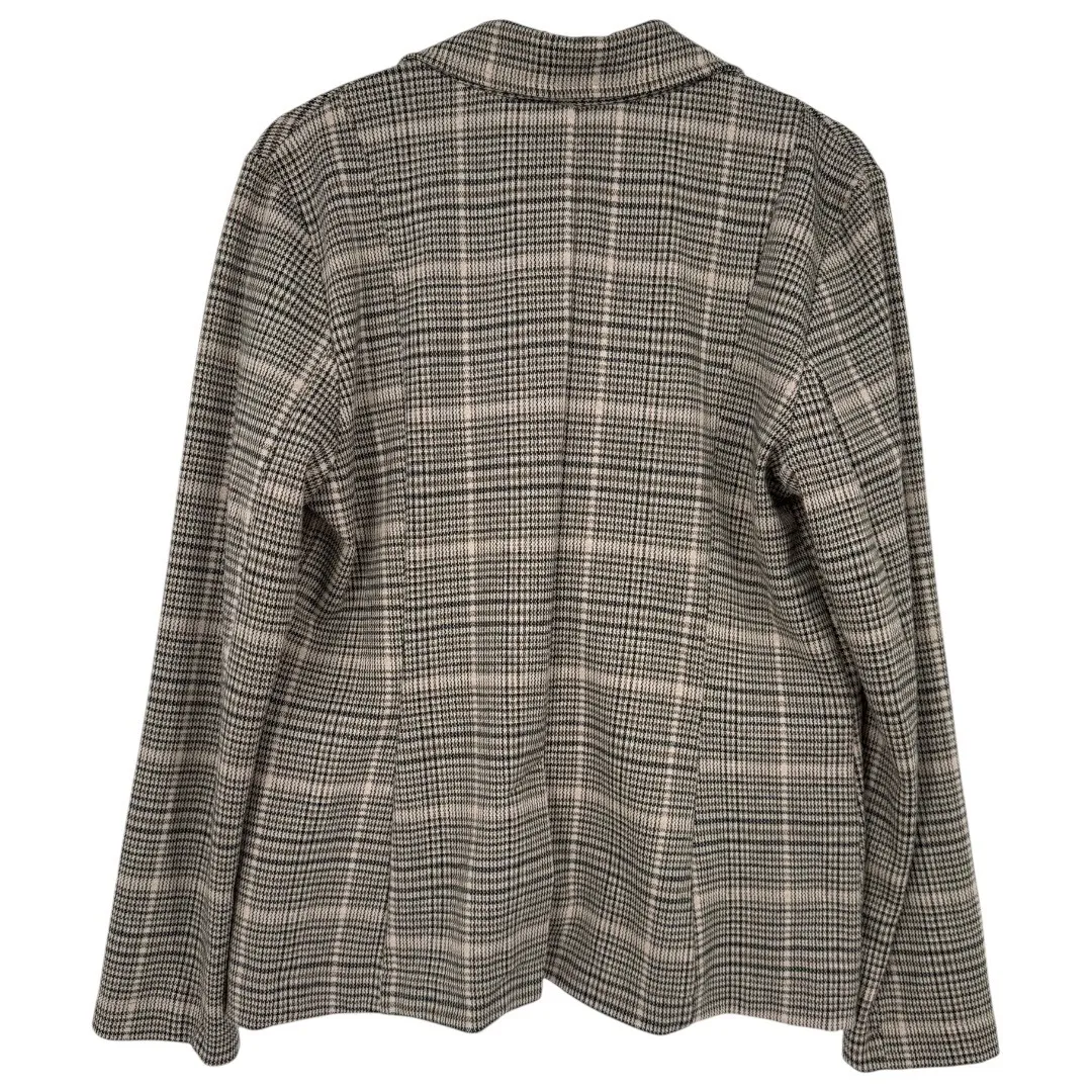 Anthropologie Maeve Collegiate Knit Plaid Blazer Jacket Sz Large Preppy Academia - Image 6