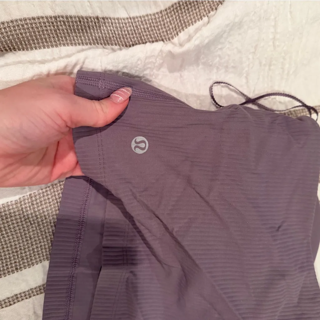 Lululemon Ribbed Nulu Asymmetrical Yoga Tank Top in Purple Ash - Image 8