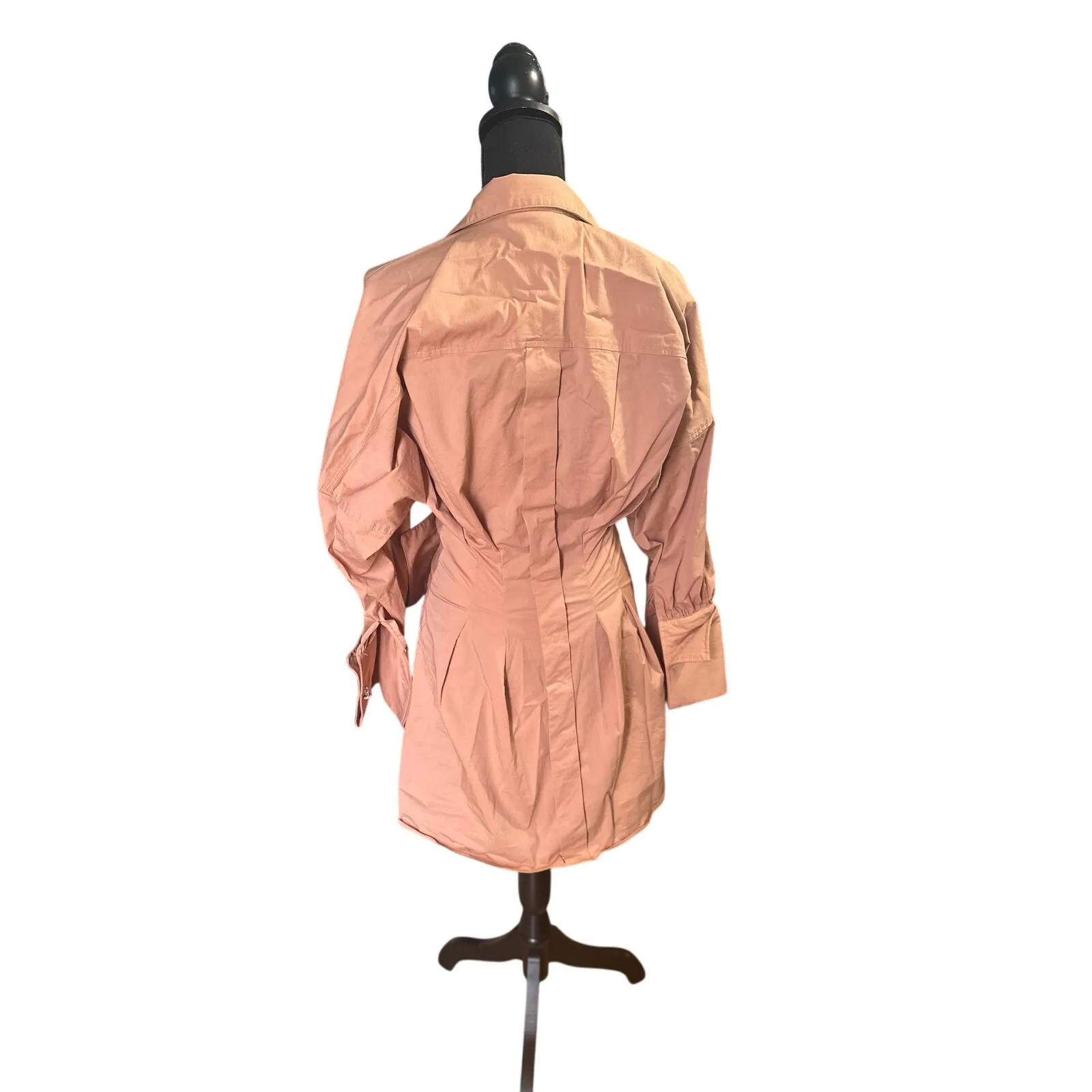 C/MEO COLLECTIVE Oversized Belted Dress – Statement Artwork, Size S - Image 5