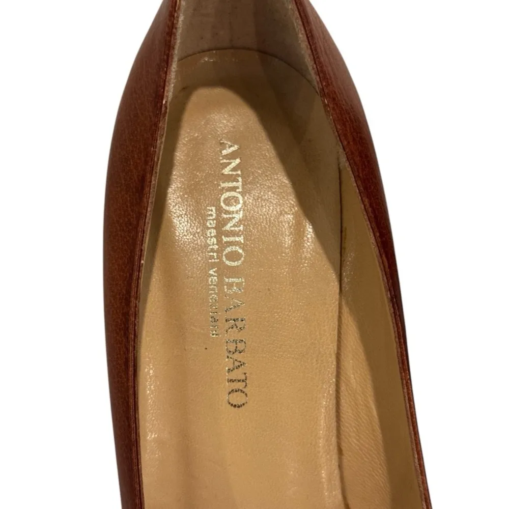 Vintage Antonio Barbato Brown Italian Leather
Pointed - Image 4