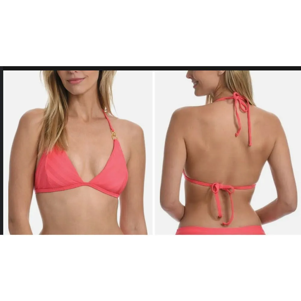 LA BLANCA LINEA COSTA Triangle Bikini Top - Pink Size 6 - Image 3